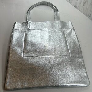 Madewell leather magazine tote. Never used.